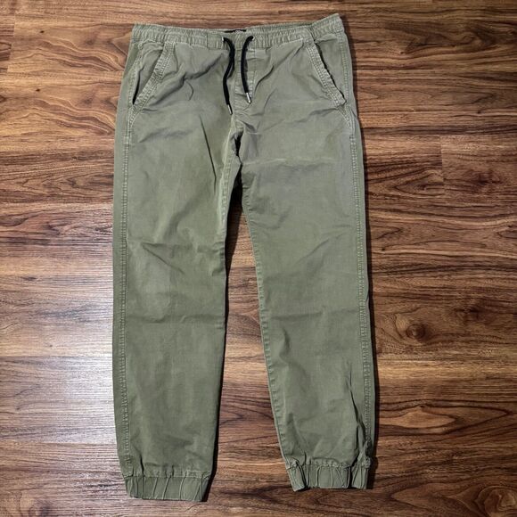 Jack & Jones JJIVEGA JJLANE Chino Jogger Anti Fit 34x32 Green MEASURES 34x27 - Picture 1 of 12